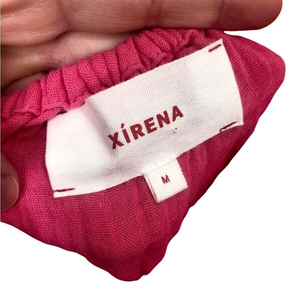 Xirena Nissa Open Back Tiered Puff Sleeve Mini Trapeze Dress Size Medium - Picture 3 of 10